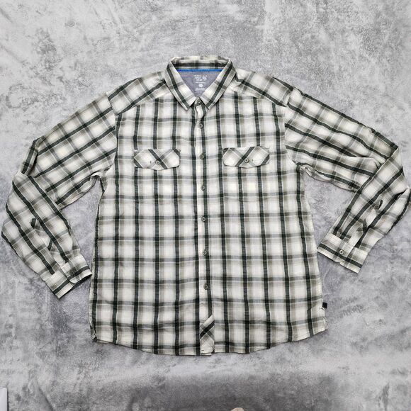 Mountain Hardwear Other - Mountain Hardwear Men's Green Plaid Outdoors Shirt Hiking Camping Size L